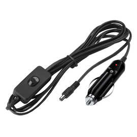 车载点烟器插头纯铜大功率带开关带灯点烟器延长电源线12v24v通用