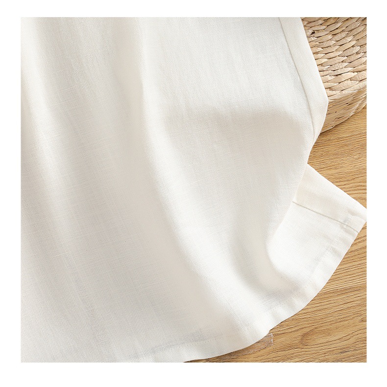 Chân váy Lyocell Tencel nữ cạp cao xẻ tà dáng suông dài midi — màu xanh hải quân chi tiết 18