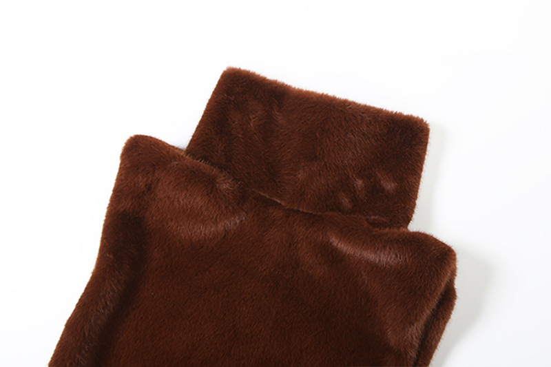 2026 Autumn New Women's Fashion European And American Style Solid Color High Neck Furry Vest Sleeveless Waistcoat Top_ecoleips.com