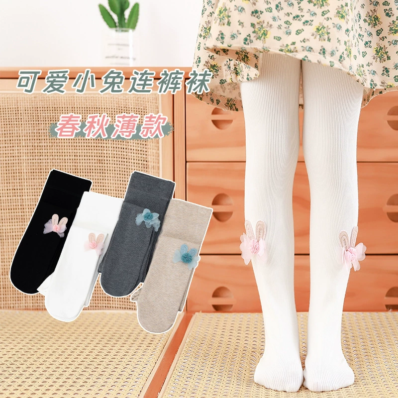 Spring autumn rabbit, children's knitted tights, cute accessory, leggings