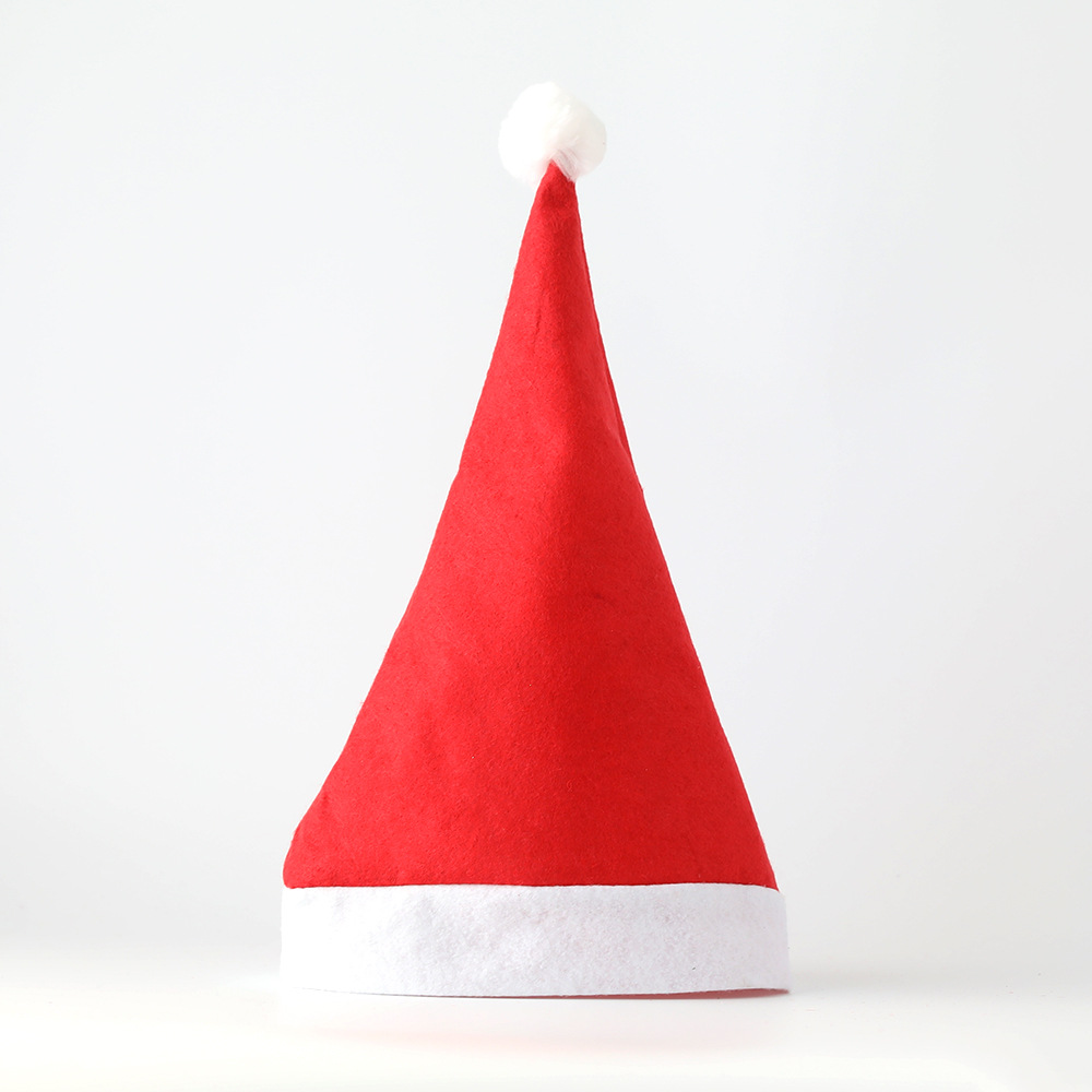 Los gorros navideños de tela no tejida de color rojo liso, los más vendidos de Amazon en 2026, para adultos y niños. image 6