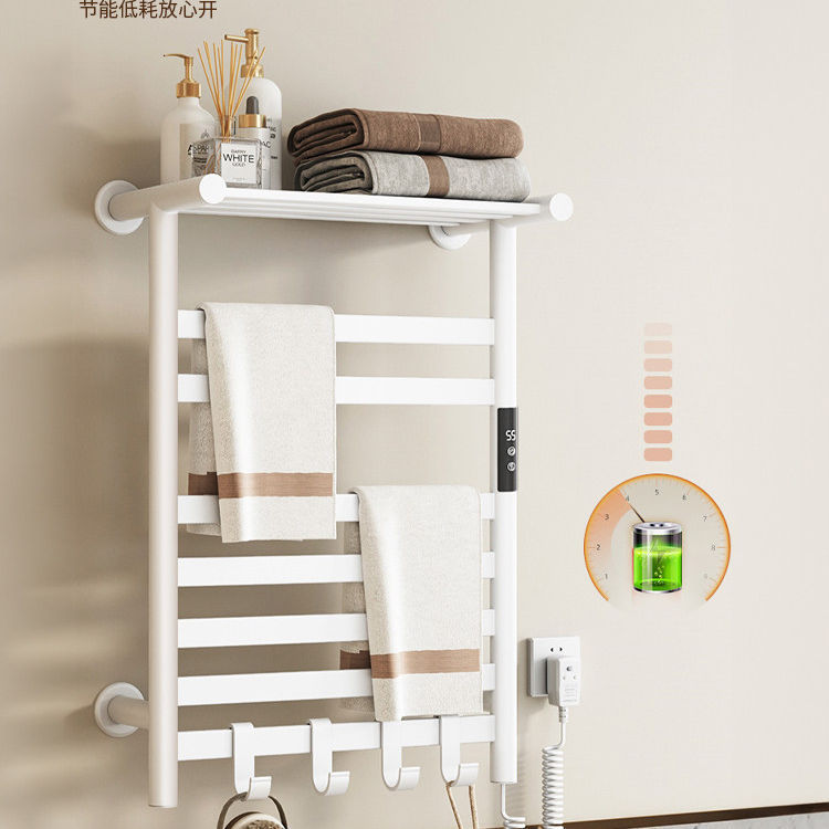 Smart European Standard Electric Towel Rack, Bathroom Electric Drying Rack, Towel Sterilization, Household Heating, No-Drill Bathroom Use Smart European Standard Electric Towel Rack, Bathroom Electric Drying Rack, Towel Sterilization, Household Heating, No-Drill Bathroom Use