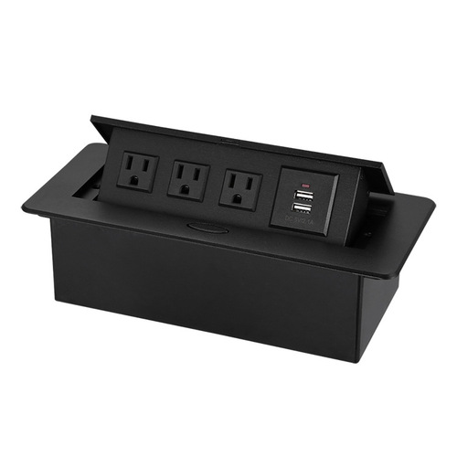 American standard socket embedded hidden desktop socket pop-up slow-rising American standard power socket charging USB socket