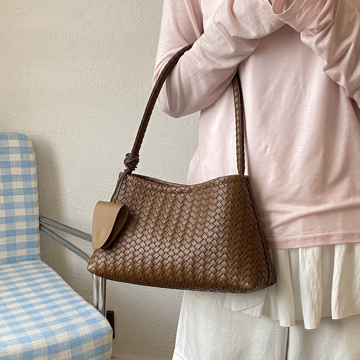 Einzigartiges, gewebtes Achselmuster für Damen, hochwertige Handtasche, neues Modell 2026, modische Mutter-Tochter-Tasche_voghion.com