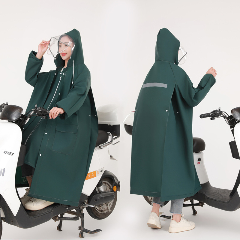 New Style Raincoat for Men and Women, Long Rainproof Poncho for Heavy Rain, Suitable for Electric Scooters, Single-Person Use, Can Be Carried as a Backpack, for Walking and Cycling, Adult Rainproof Poncho