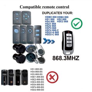 Factory wholesale 868MHz metal copy garage roller gate gate telescopic door RF wireless remote control copy