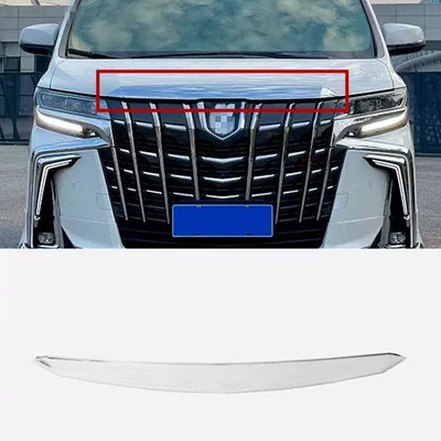 Big Surrounded, Alfa Front Lip Modification Large Surround - hood-bright-strip