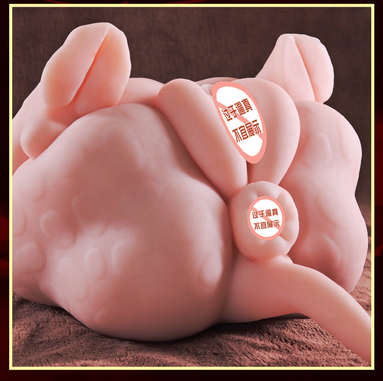 TPE Half-body Masturbator with Inverted Buttock Mold, Skin Tone, Manual Use — detail image 19