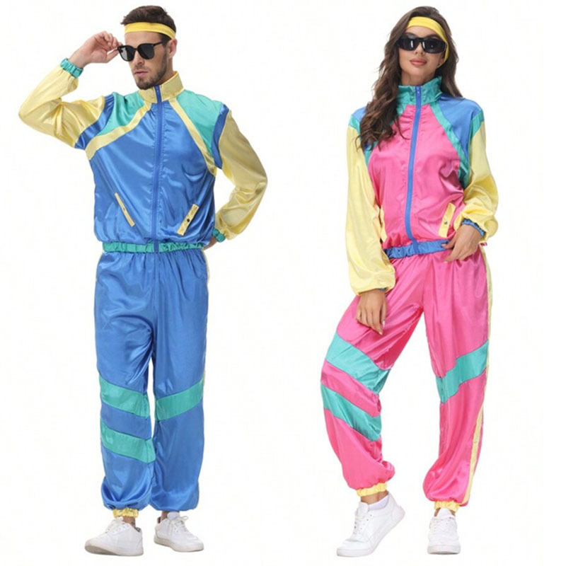 Halloween Retro Disco 70S Couple Costume Hippie Dance Hip-Hop Cosplay Stage Performance Costume