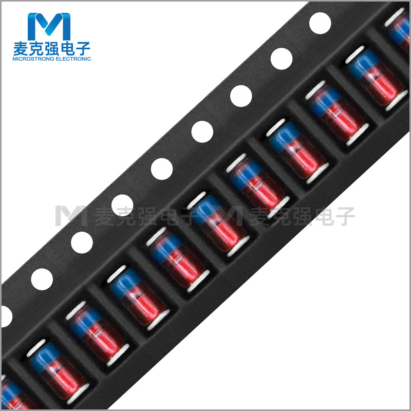 ST原装贴片稳压二极管ZM4749A-M 1W 24V LL-41红色玻璃封装圆柱形