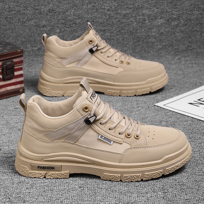 Zapatos de hombre 2024 otoño nuevo estilo herramientas estilo botas Martin deportes de ocio trabajo impermeable suela gruesa resistente al desgaste alta más terciopelo