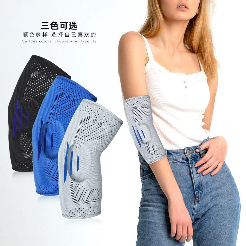 Спортивный вязаный налокотник Открытый лыжный бег Баскетбол Фитнес Спорт под давлением Теплый нейлоновый налокотник Защитная крышка