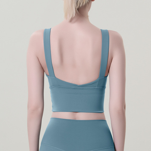 New sexy backless sports bra lingerie bra European and American bare-feel running shockproof vest Lulu yoga clothing for women