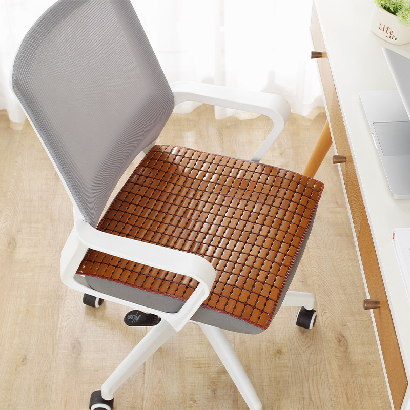 Verano Mahjong Mat cojín transpirable antideslizante silla de oficina Estera de bambú estera fresca del coche verano largo cojín silla Butt pad