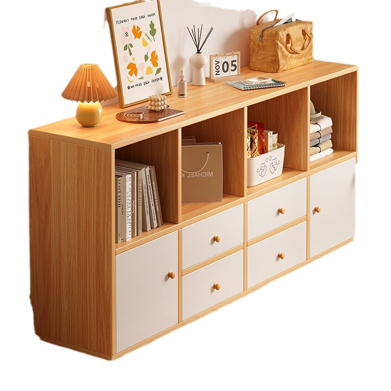 Estante de libros doméstico piso multicapa sala de estar armario de visualización contra la pared armario de almacenamiento estratificado dormitorio armario bajo armario de libros