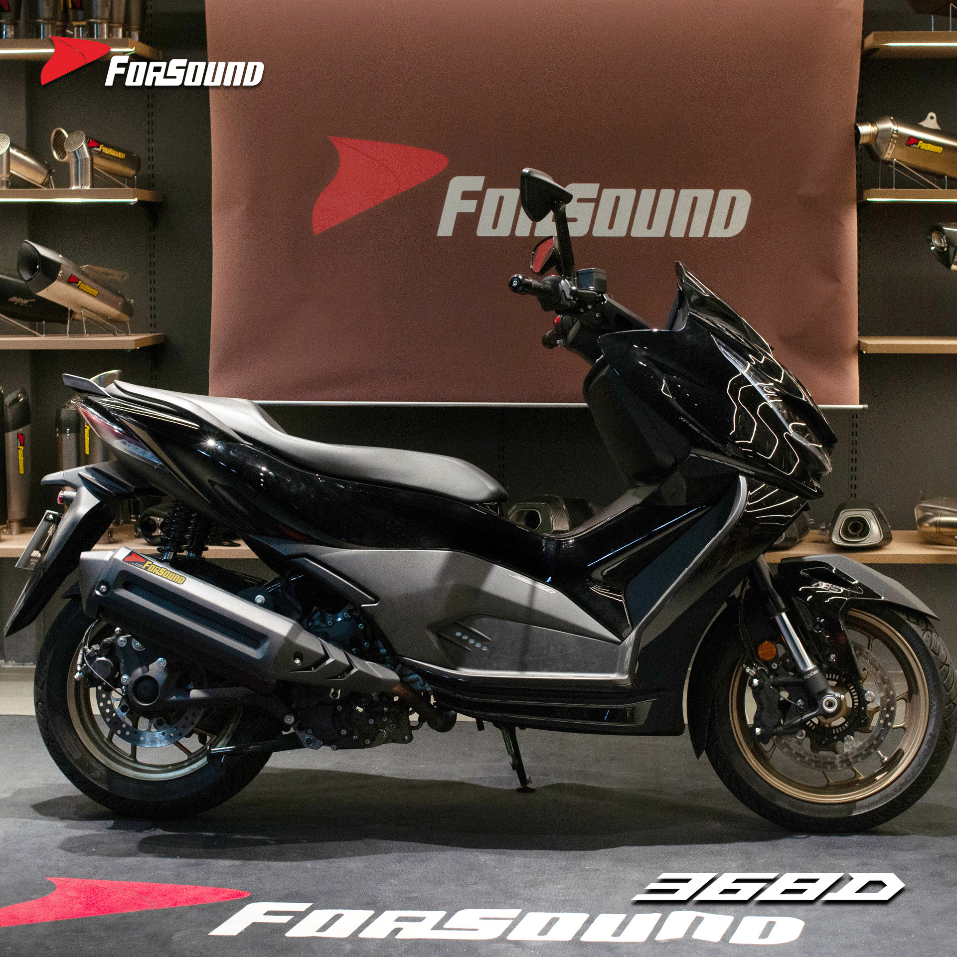 Suitable for ZONTES 368D modified original appearance motorcycle exhaust pipe tail section, direct connection, non-destructive installation