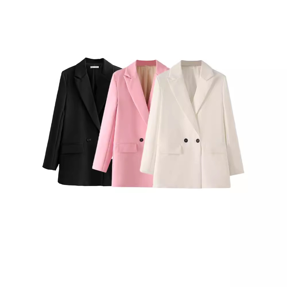 Women's Clothing fashion two button loose coat_voghion.com