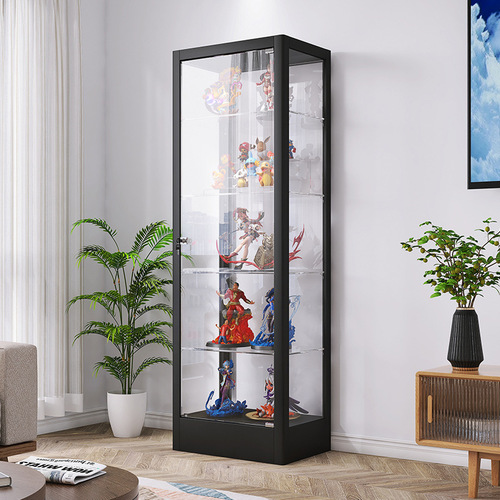 Full-glass hand-painted display cabinet with lights, transparent dust-proof display cabinet for toys, LEGO display and storage cabinet
