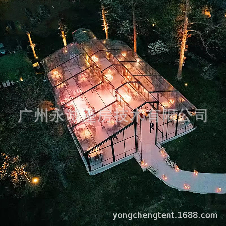 广州篷房建筑厂家跨境直销铝合金中庭篷房婚庆宴会派对活动帐篷