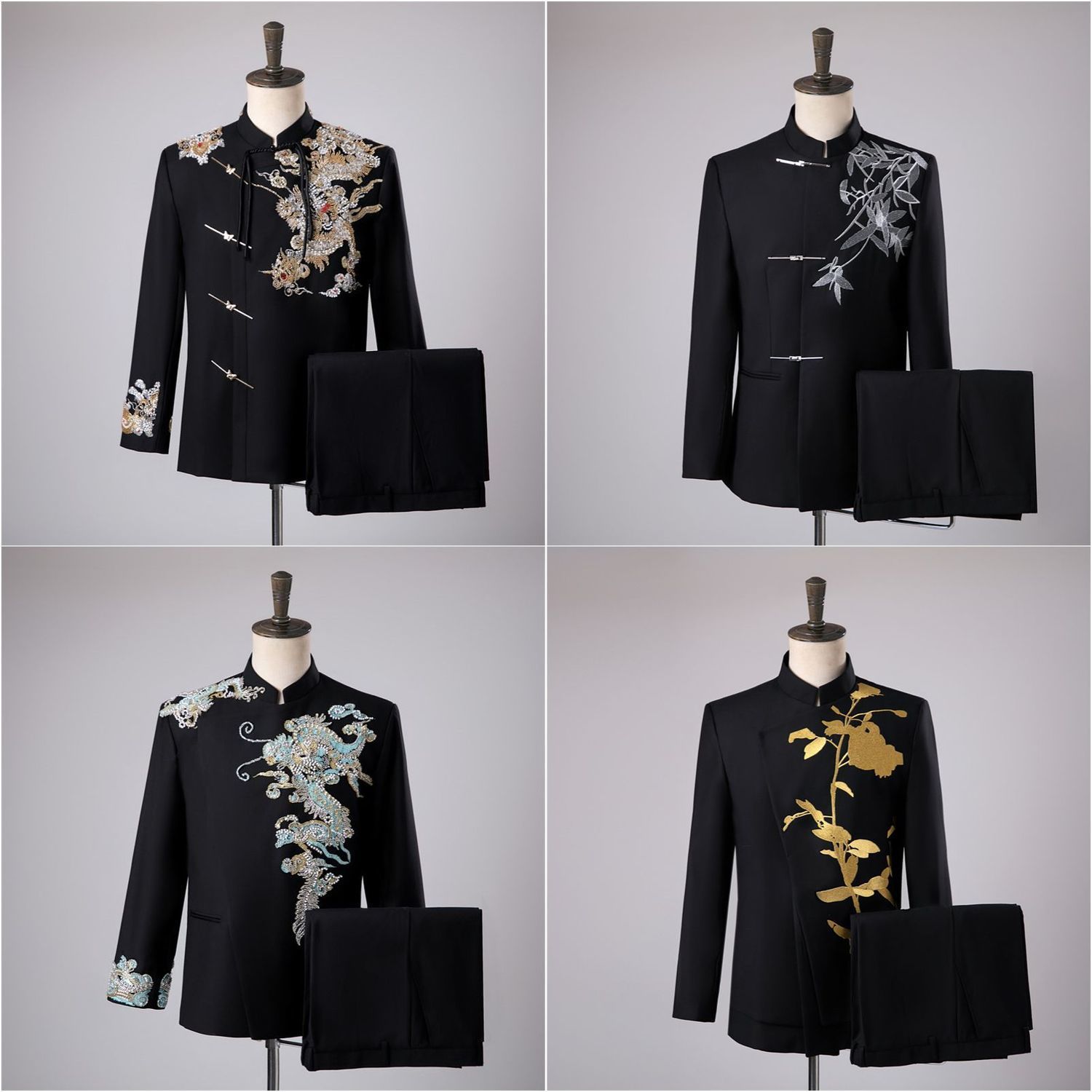 2025新款中国风西装新中式新郎结婚男装秀禾刺绣礼服影楼主题喜服