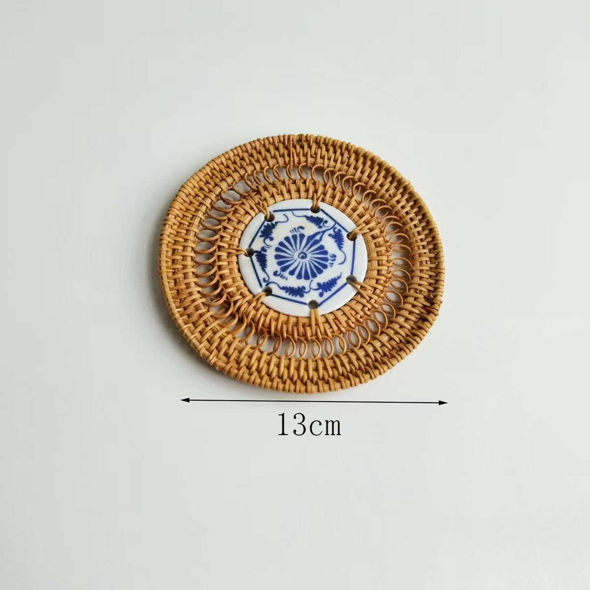 Cojín de ratán Cojín de ratán Cojín de aislamiento térmico Cojín de té de ratán de otoño tejido Cojín de olla de paja Cojín de aislamiento térmico tejido de ratán de restaurante