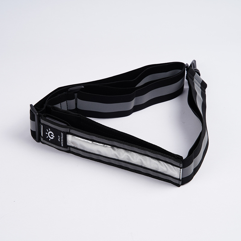 Simple nueva ropa reflectante USB de carga de un solo lado cinturón cruzado LED noche corriendo luminosa correa de hombro luz montañismo seguridad intermitente cinturón