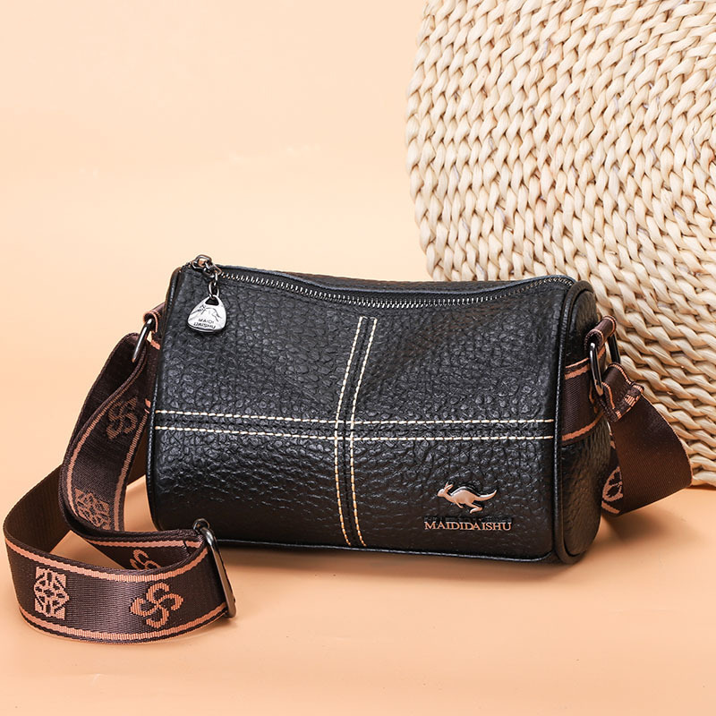 Cowhide Bag for Women, 2024 Cross-Border Women's Bag, European and American Soft Leather Wide Strap Pillow Casual Shoulder Bag, Crossbody Bag Cowhide Bag for Women, 2024 Cross-Border Women's Bag, European and American Soft Leather Wide Strap Pillow Casual Shoulder Bag, Crossbody Bag