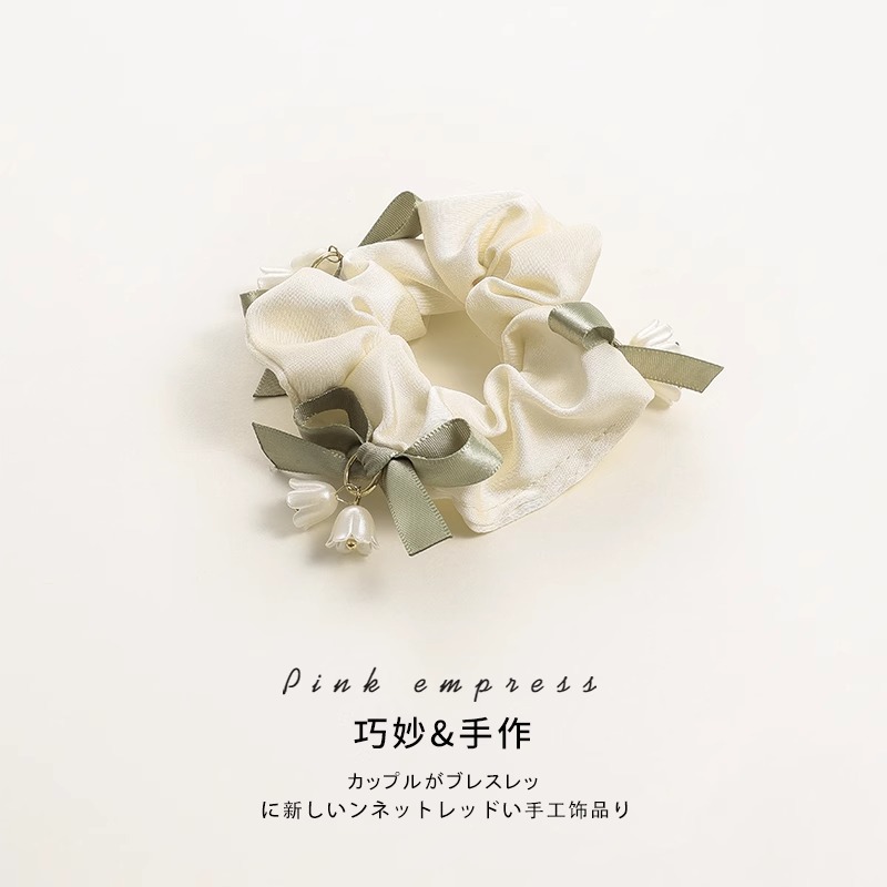 Anillo de cabello de alta calidad ligero de lujo orquídea campana cuerda de cabeza baja cola de caballo artefacto de cabello de alta elasticidad correa de goma duradera