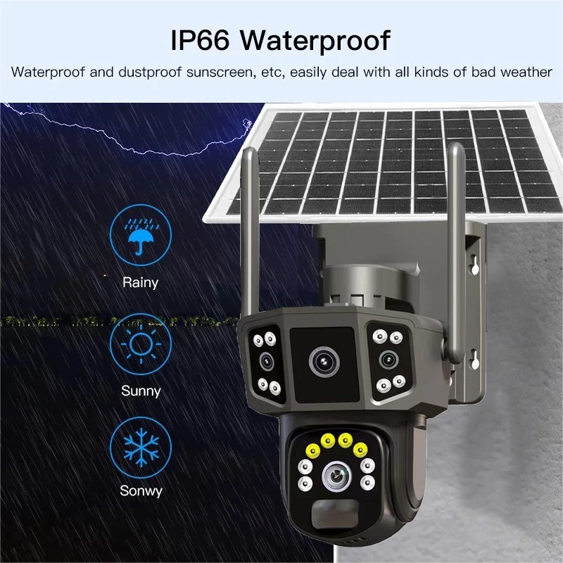 Wise Doctor Solar Surveillance Camera Outdoor 4G Full-Color Night Vision HD Smart Tracking Monitoring Camera