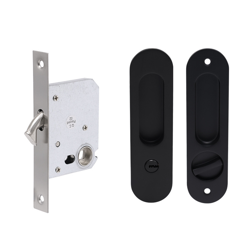 Personalizada 304 puerta deslizante de acero inoxidable balcón interior cocina baños bloqueo de gancho de puerta deslizante empujar y tirar de la puerta deslizante