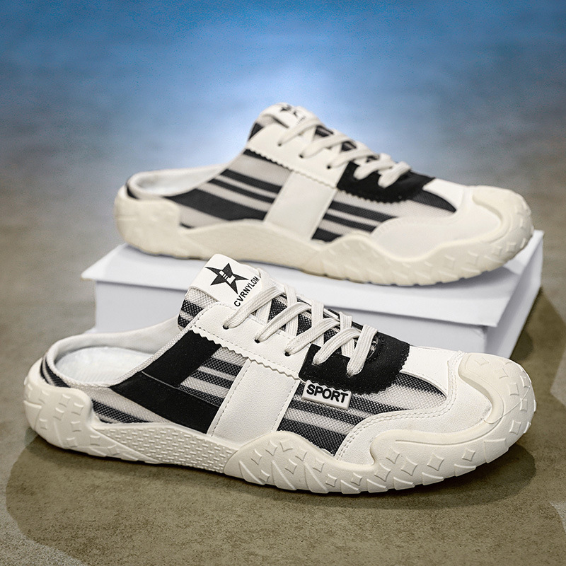 2026 verano nuevo zapato deportivo de hombre de un pie ligero malla transpirable sin tacones zapatillas casuales perezosas