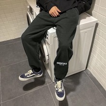 Essentials字母FOG CRAZY反光卫裤高街休闲美潮男女束脚长裤