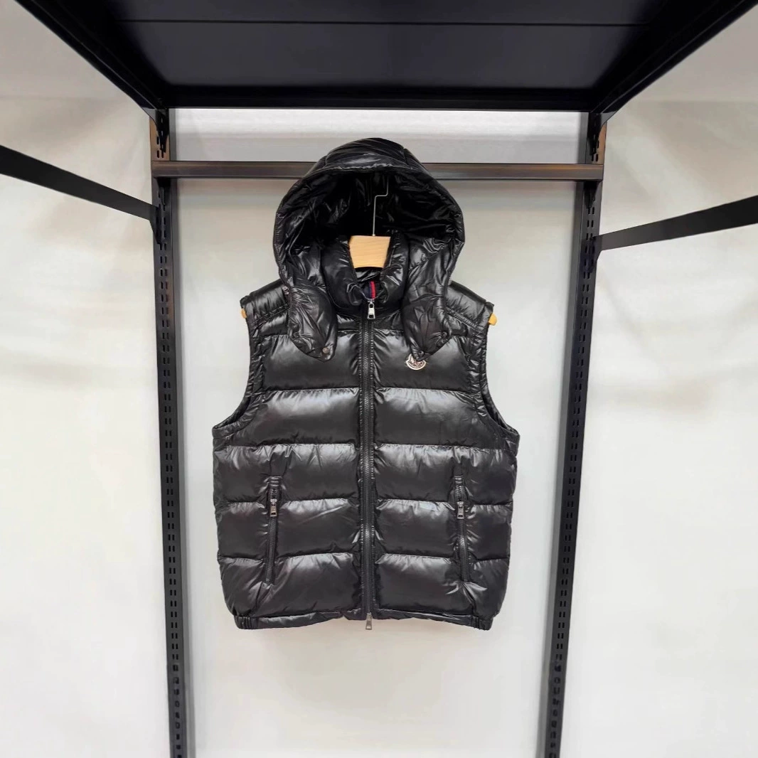 Трансграничный европейский и американский монгольский пуховый хлопковый жилет для мужчин и женщин, жилет с капюшоном, утолщенный теплый воротник-стойка, глянцевая верхняя одежда.