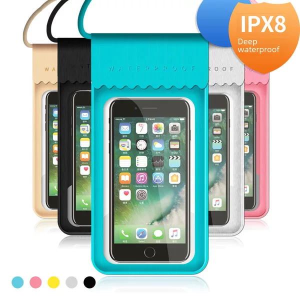 Factory wholesale outdoor waterproof mobile phone bag diving swimming drifting mobile phone waterproof bag transparent sealed mobile phone bag