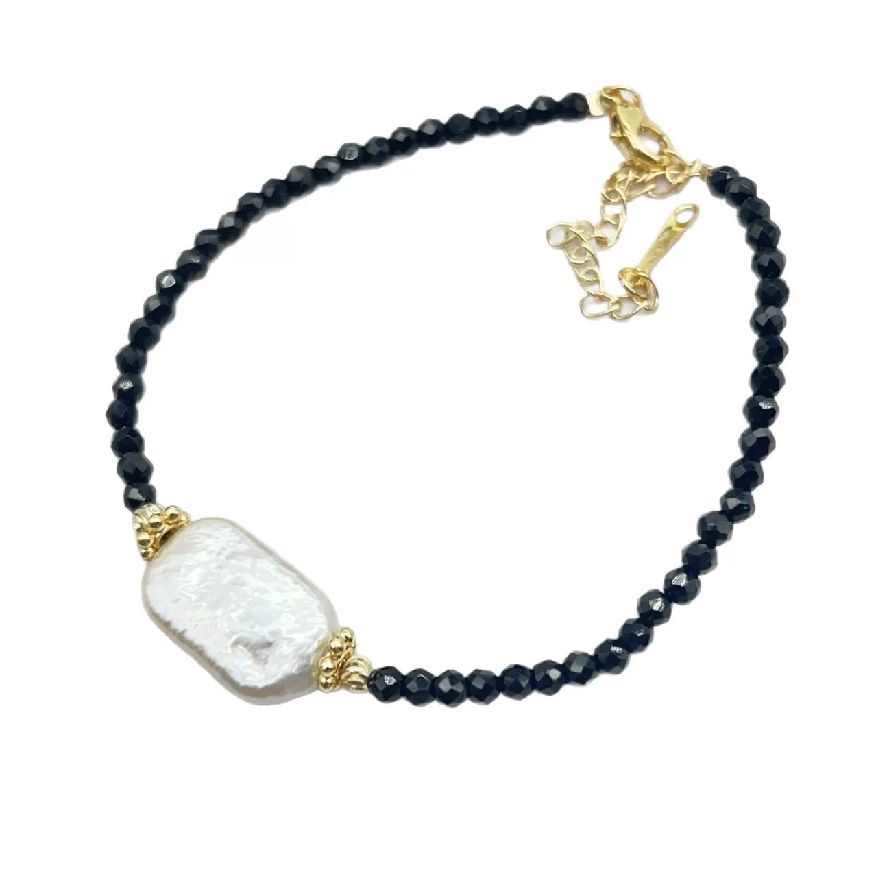 Retro chain for key bag  pearl, necklace from pearl, french style