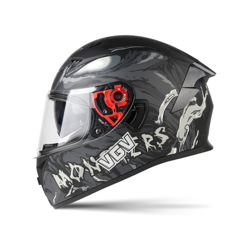 [En stock] Casco de motocicleta certificado 3c Casco completo para hombre Casco de seguridad de motocicleta de cuatro estaciones de doble lente de invierno