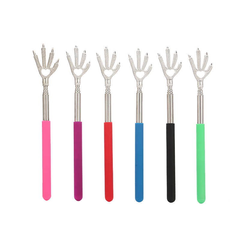 Garra de águila de acero inoxidable telescópica cosquillas masajeador de acero inoxidable cosquillas rascador