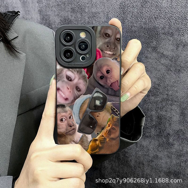 Trend monkey for apple 15PROMAX mobile phone case iphone11/12/13/14/16 protective cover 78XM
