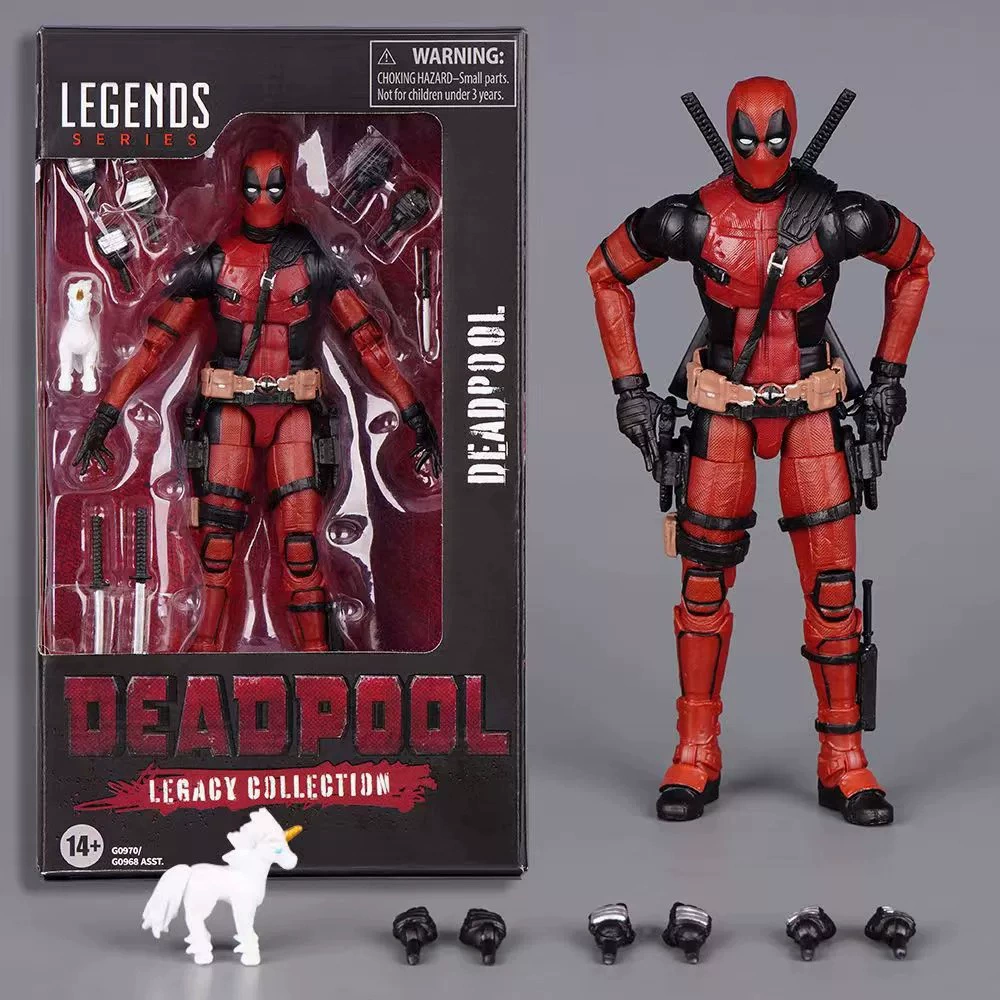 Подвижная минифигура (Marvel) ШФ Дэдпул, подвижная фигурка с аксессуарами