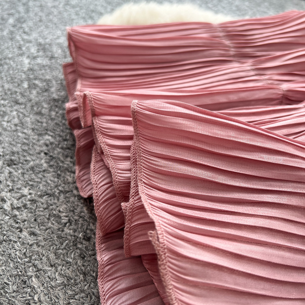 French Style Off-Shoulder Spaghetti Strap Dress Korean Waist Cinching Summer Elegant Long Dress for Vacation_ecoleips.com