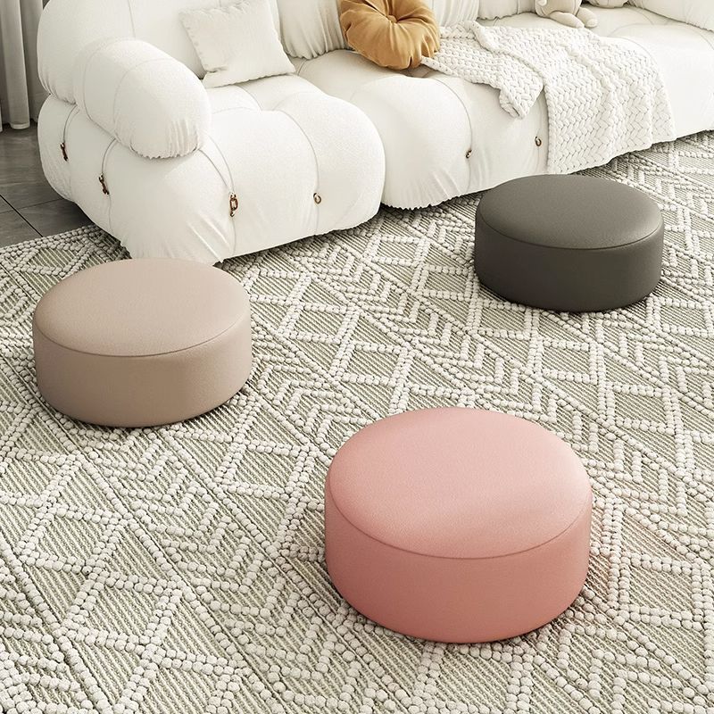 Living Room Ottoman Low Stool Small Stool Bench Sofa Stool Home Coffee Table Stool Footrest Soft Cushion Bedroom Bay Window Small Stool