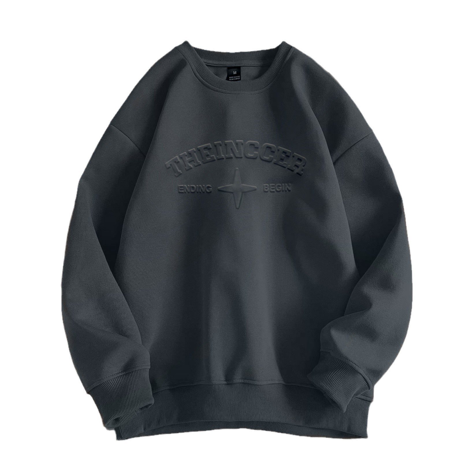 Herrenbekleidung High Street Fashion Marke 3D Stahl gedruckt geprägte Buchstaben Retro Casual Tops_voghion.com