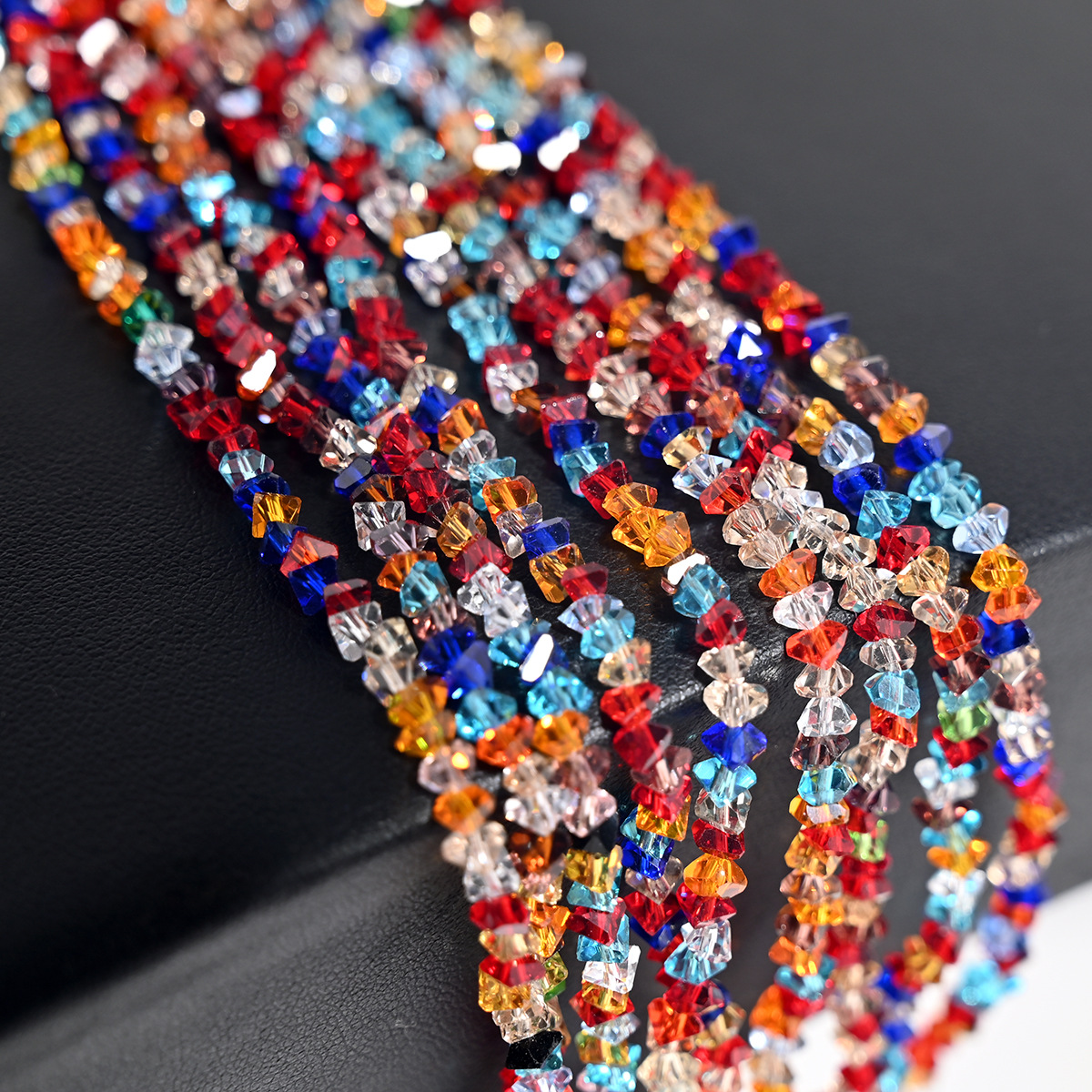 Collar de perlas de cristal de diamante de cristal triangular de 4 mm collar de perlas sueltas de bricolaje artesanal accesorios de ropa accesorios de cadena de teléfono móvil accesorios de cadena de teléfono móvil image 20