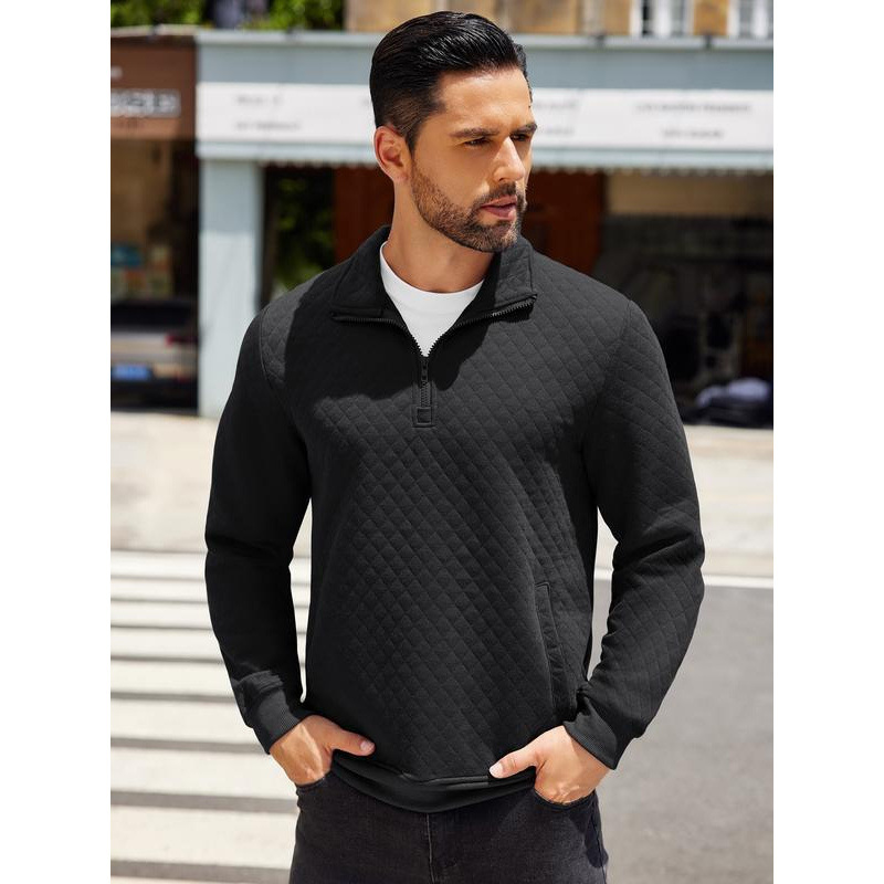 ①U 5222197 Dropshipping Aliexpress Cross-Border New Men's Knitwear Men's Quarter Zipper