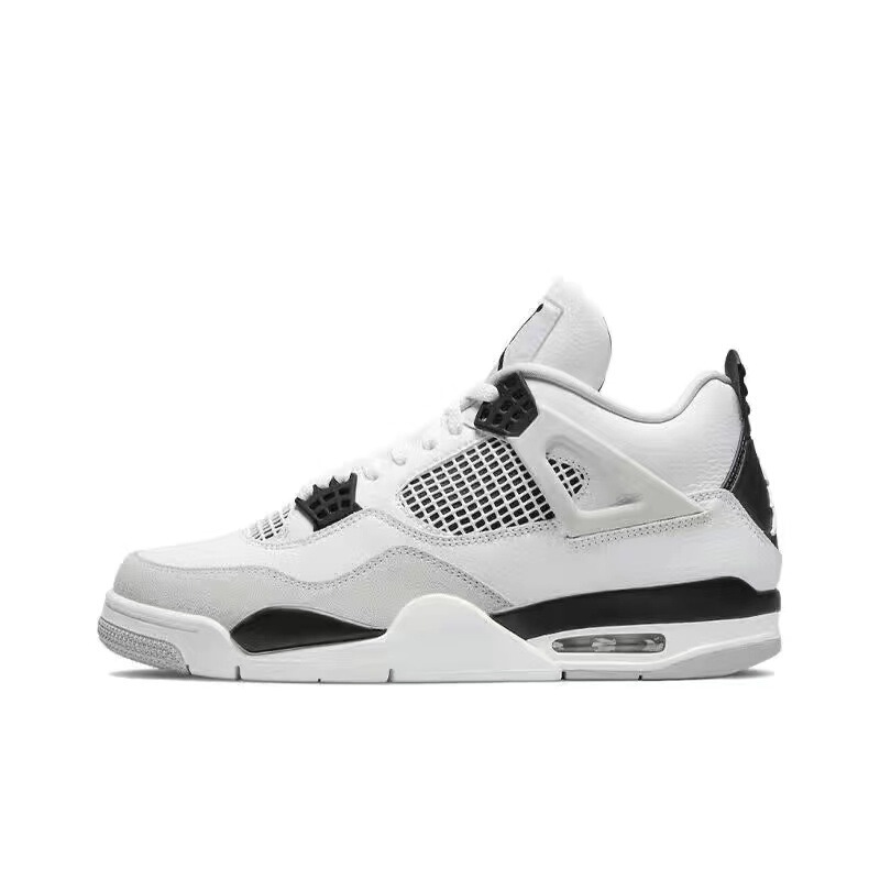 純正オリジナル AJ4 バスケットボールシューズ 電動スポーツシューズ ホワイトセメント ミッドナイトオーリー 男女カップル スポーツトレンド|undefined