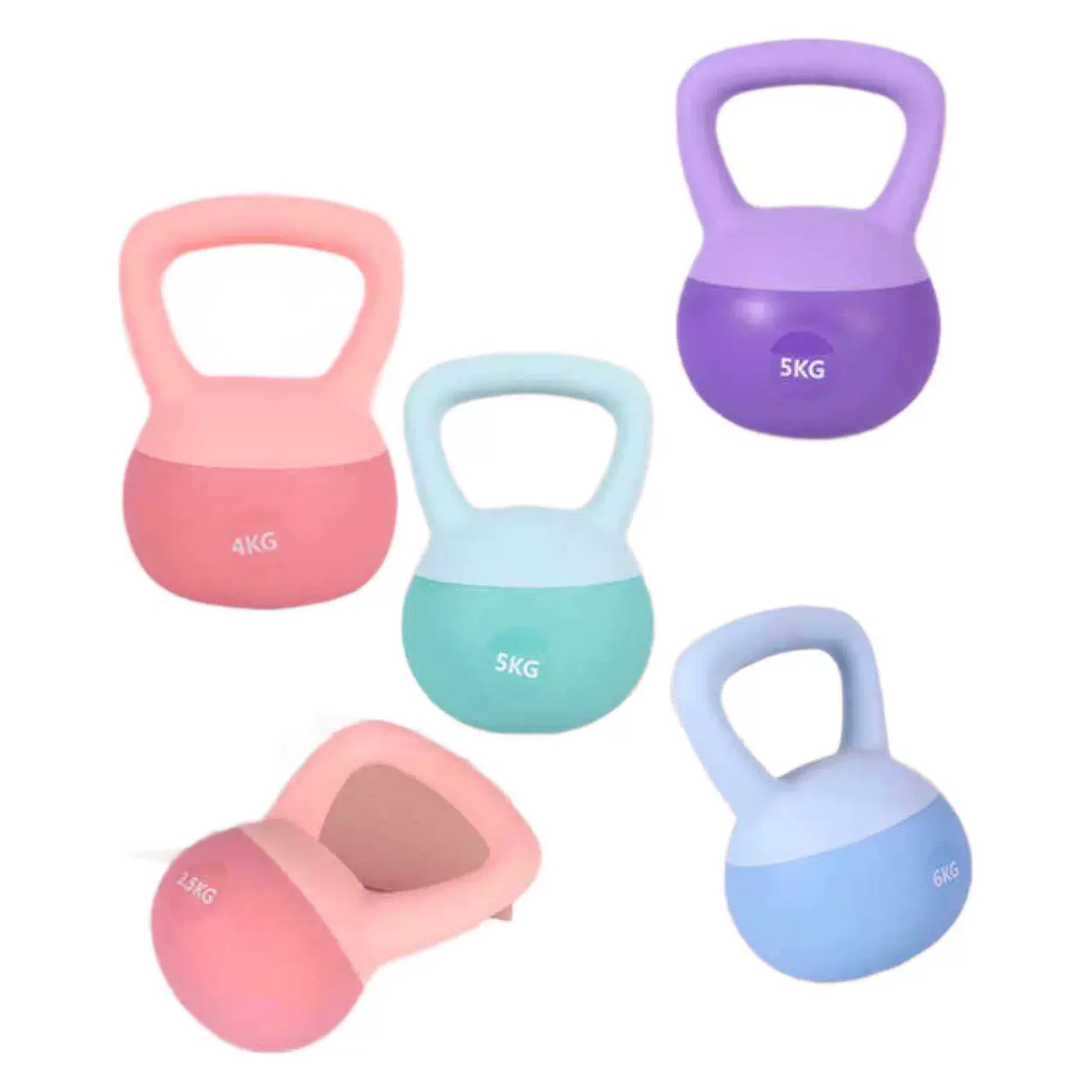 Equipo de fitness con kettlebell para uso doméstico, adelgazamiento de brazos, entrenamiento de glúteos, mancuerna kettlebell, levantamiento de glúteos, sentadillas suaves, entrenamiento de fuerza, certificado ecológico.