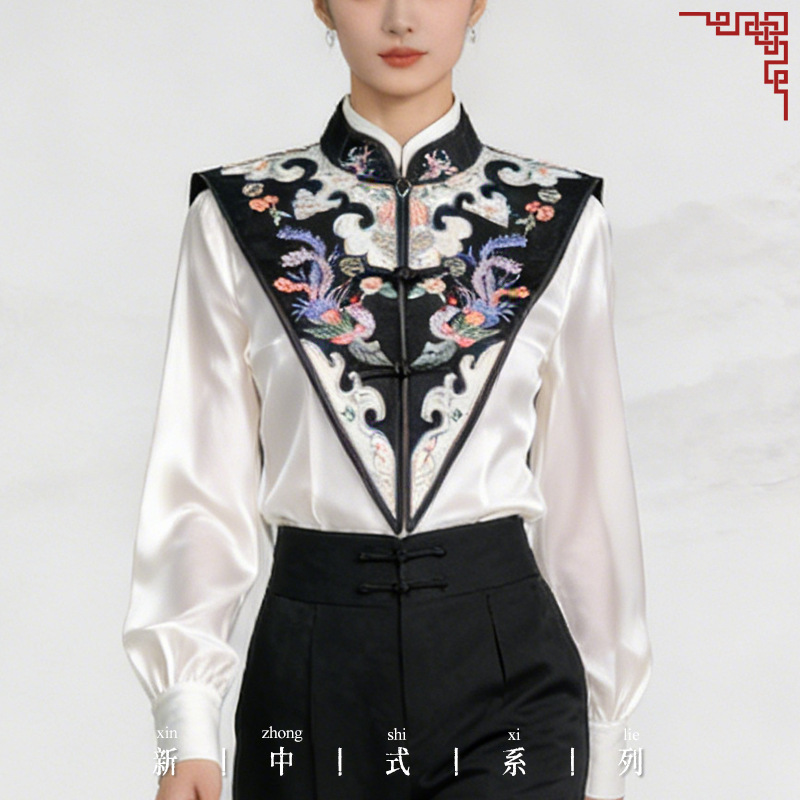 Women's Shawl with Fake Collar, New Chinese Style, High-End Cloud Shoulder Accessory, Versatile for Spring and Autumn, New Fashion Trend