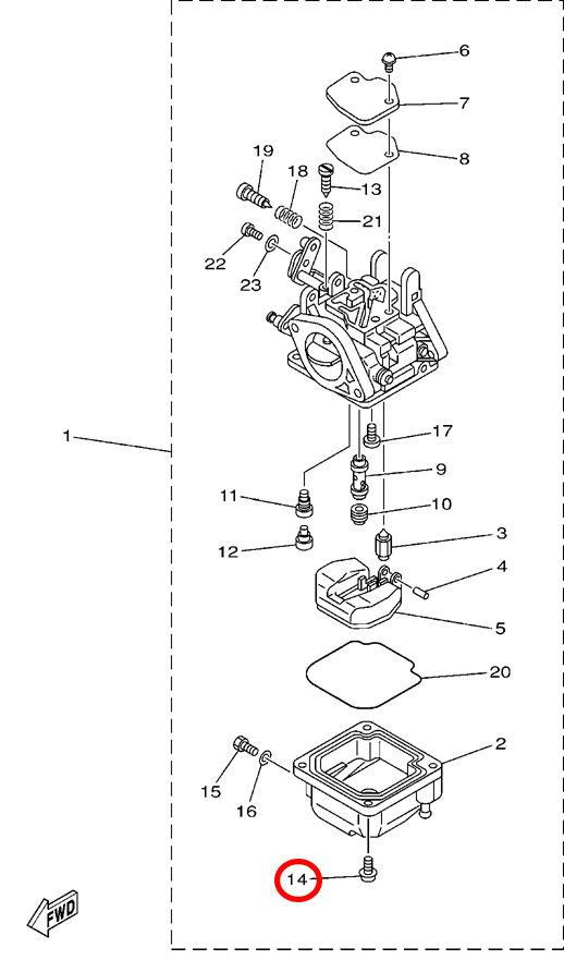 14)翟墨DEMONS舷外机船外挂机橡皮艇冲锋舟97980-04112