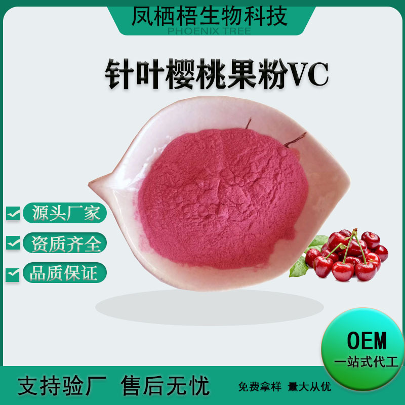 厂家现货VC25%针叶樱桃粉 针叶樱桃提取食品级原料水溶针叶樱桃粉