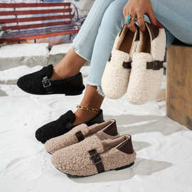 棉鞋女潮流百搭轻便舒适短靴加绒加厚女靴防寒保暖靴子女冬季款